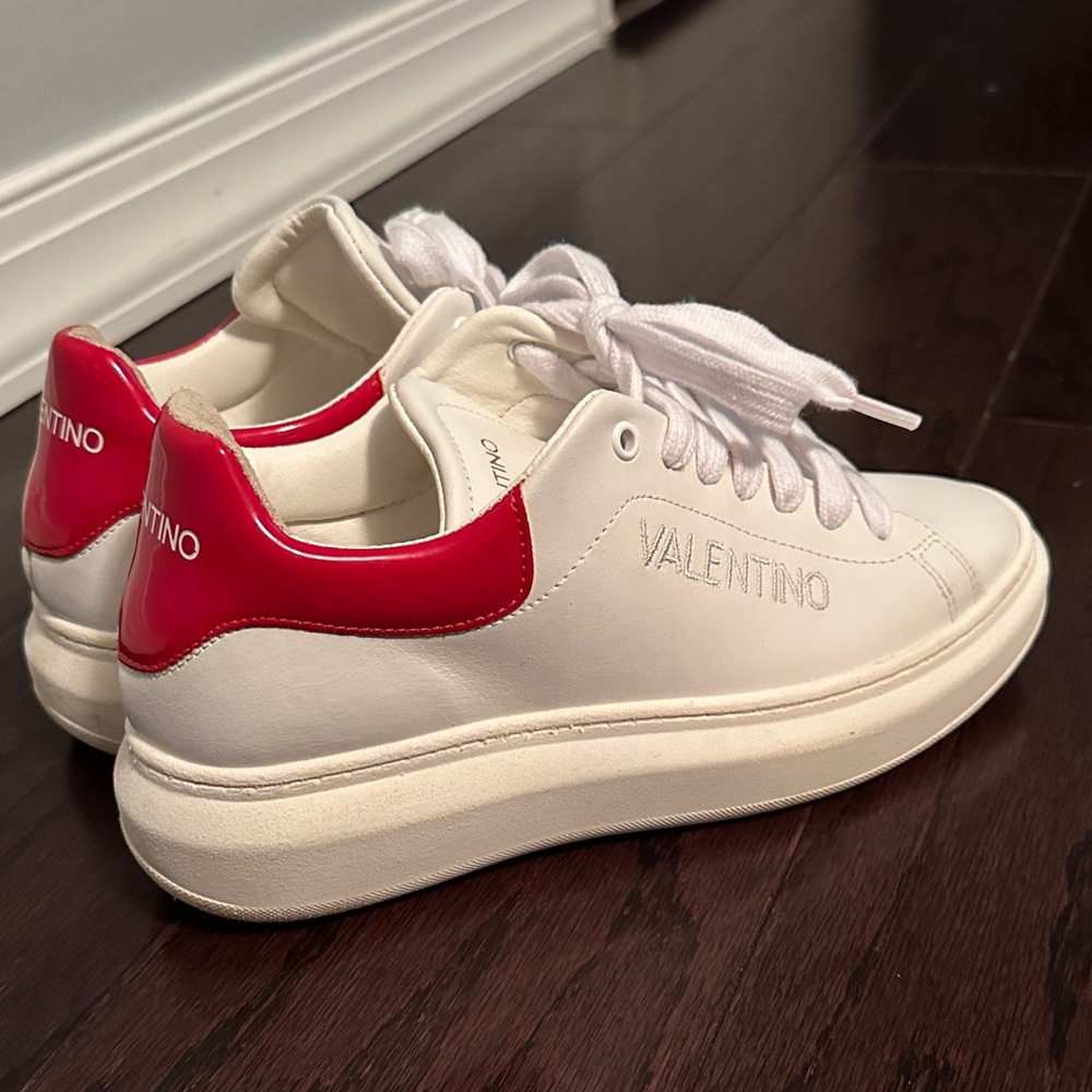 Valentino Red and White Casual Sneakers